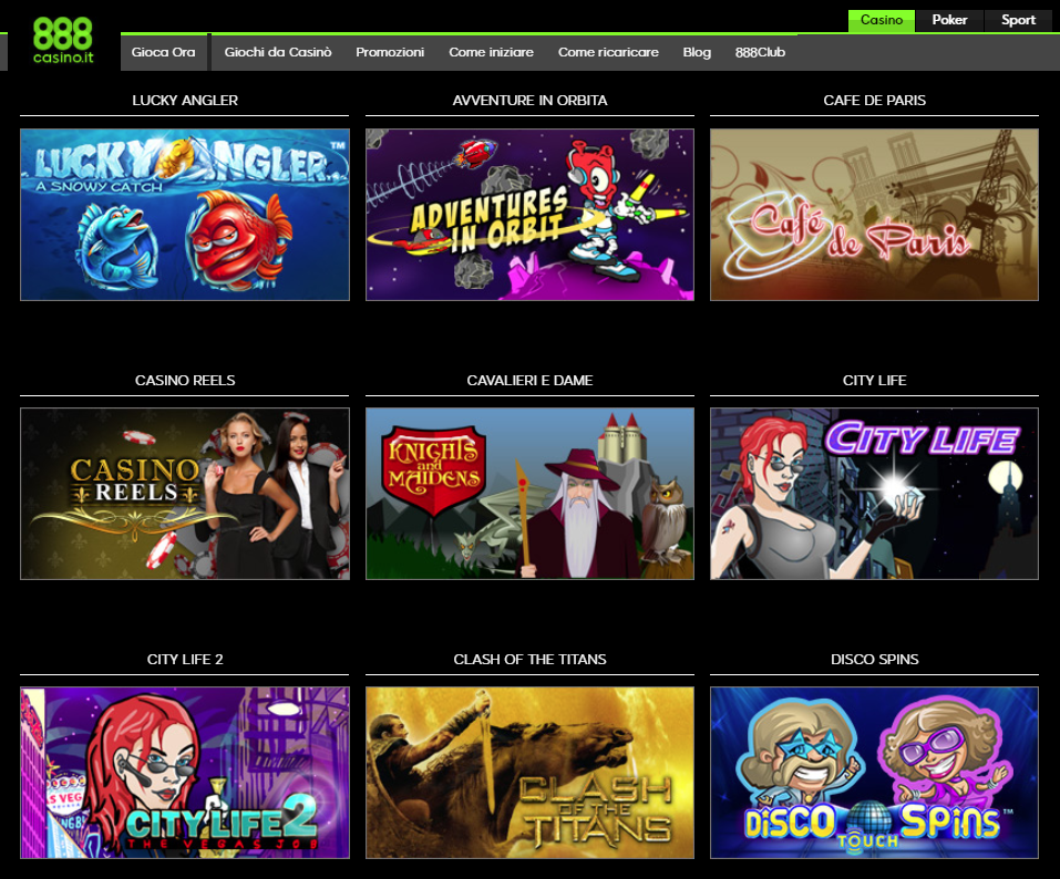 888 Casino Giochi Slot