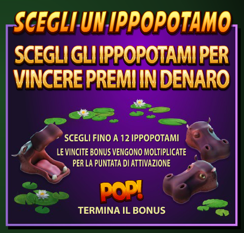 Tarzan Slot   scegli un ippopotamo